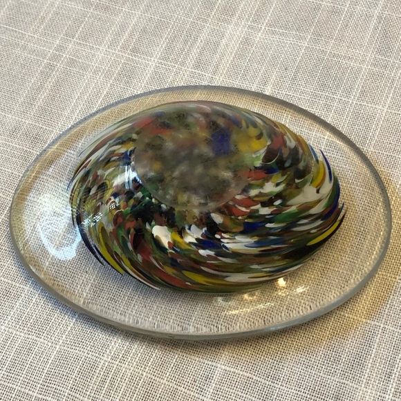 Italian Murano Style Blown Glass Dish - Picture 4 of 6